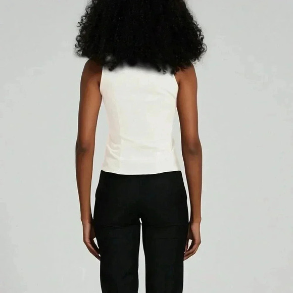 Apricot Casual Women's Summer Solid Color V-Neck Knotted Tank Top - Picture 2 of 6